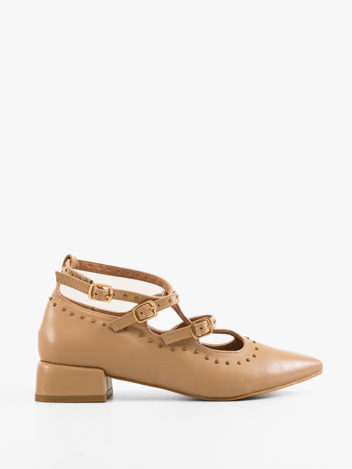 Pantofi cu toc Leslie Nude