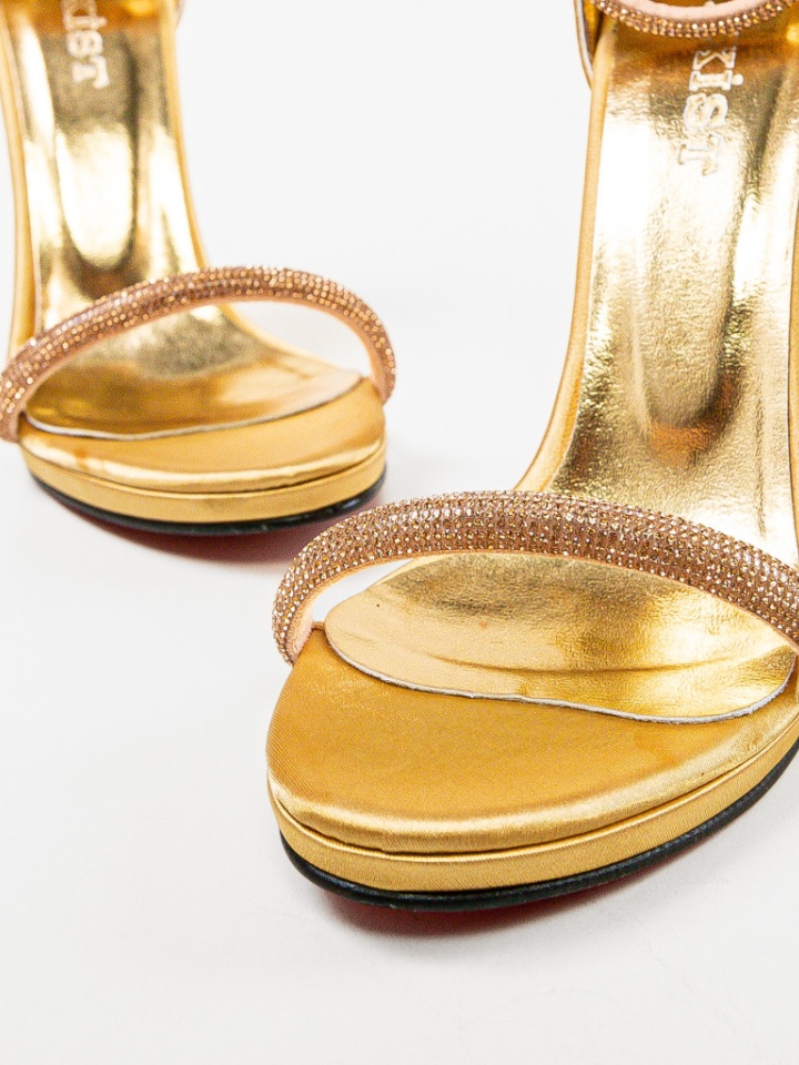 Sandale cu toc Atomie Galbene