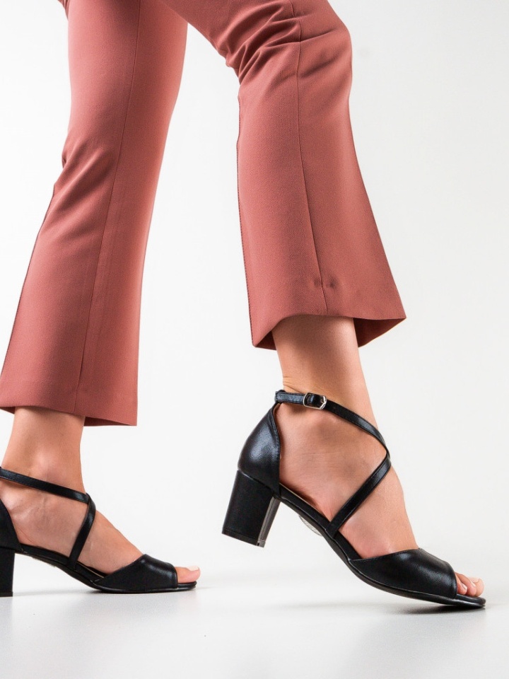 Sandale cu toc Tyka Aurii