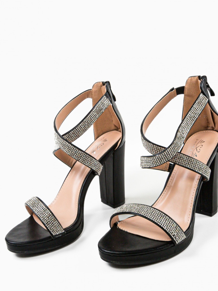 Sandale cu toc Justyna Negre