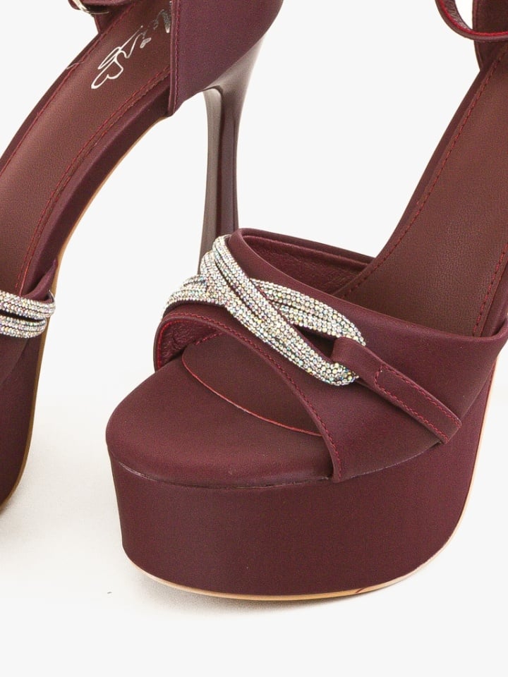 Sandale cu toc Sanguino Rosii