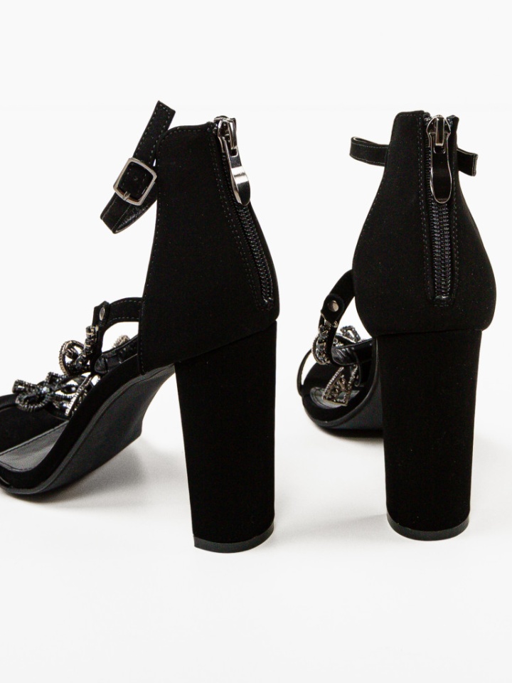 Sandale cu toc Sava Argintii