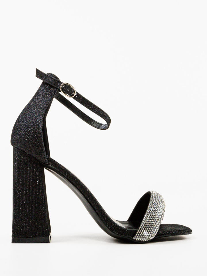 Sandale cu toc Eligia Negre