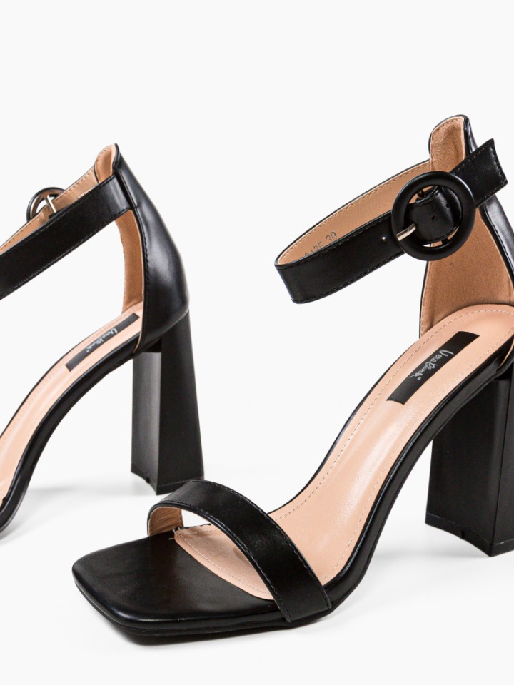 Sandale cu toc Seppho Albe