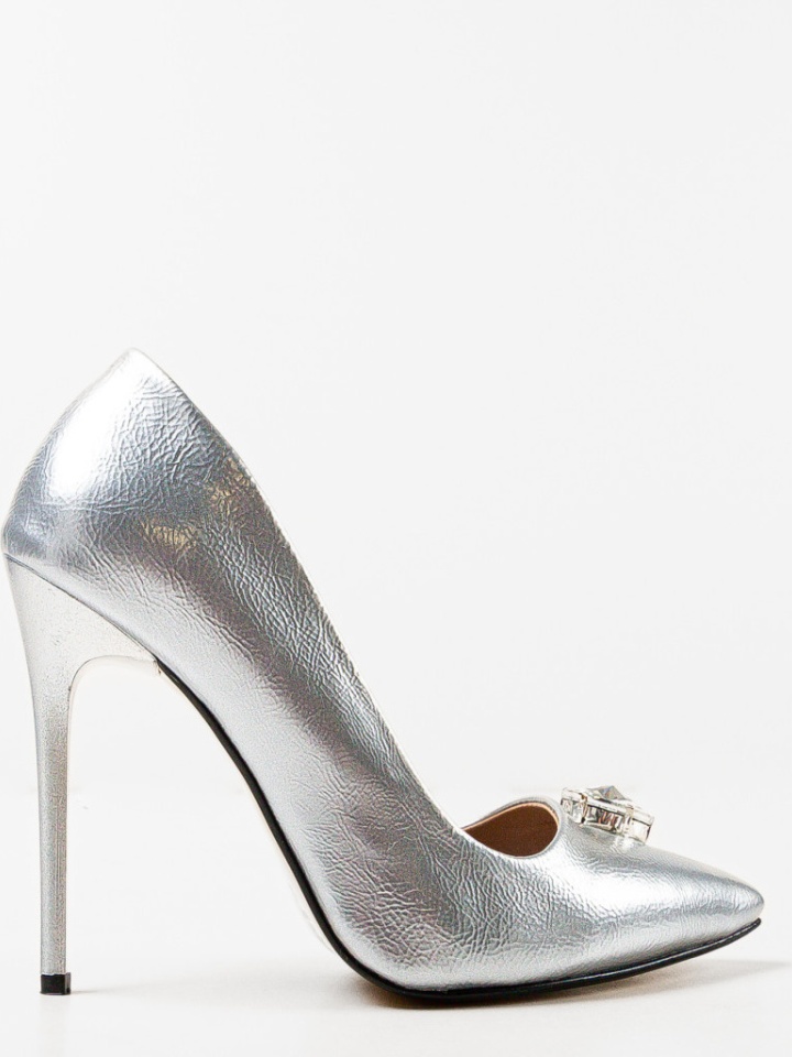 Pantofi cu toc Alesyo Argintii