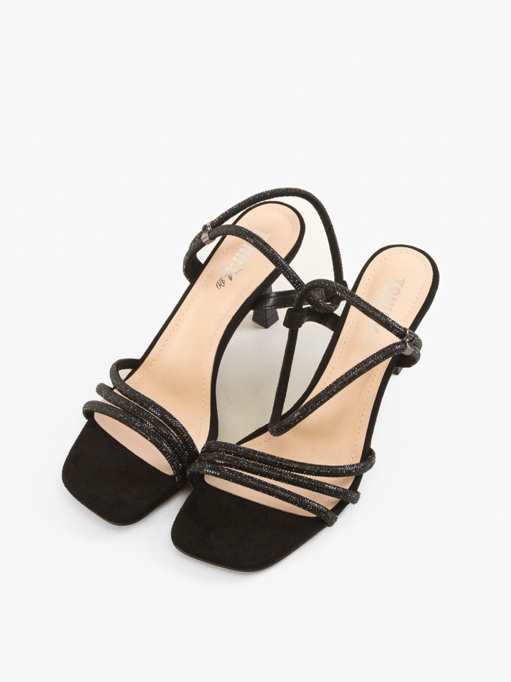 Sandale cu toc Myhaj Negre