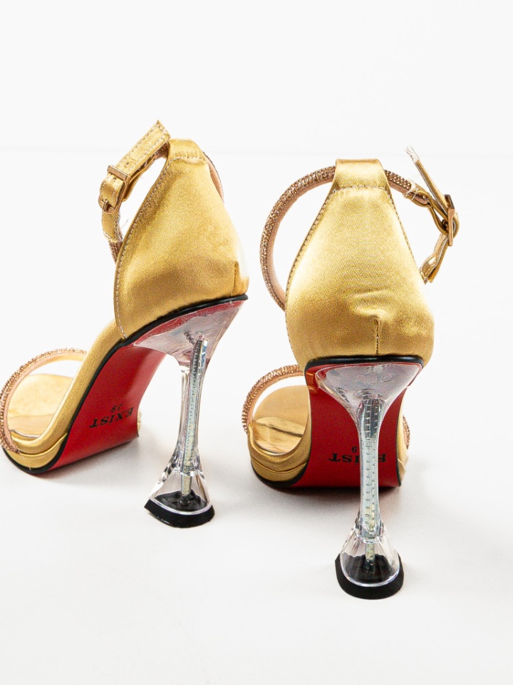 Sandale cu toc Atomie Galbene