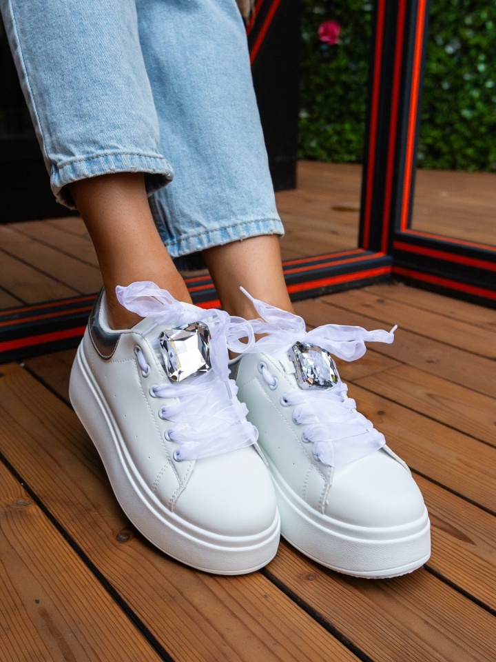 Sneakers dama Rhiann Argintii