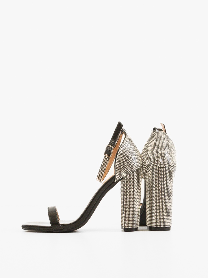 Sandale cu toc Moham Negre