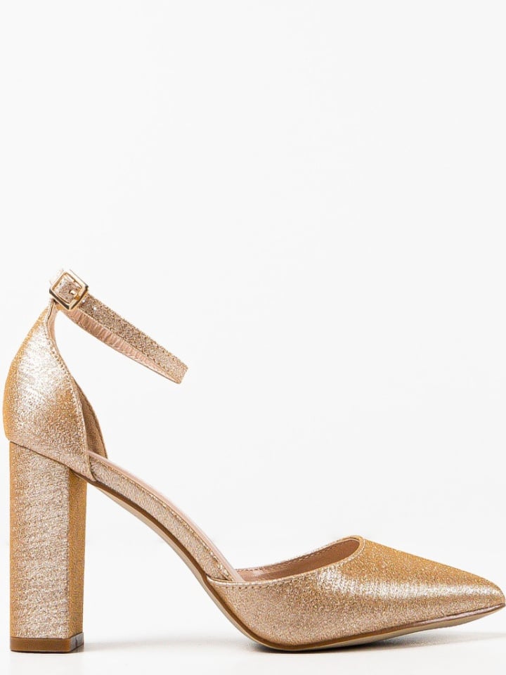 Pantofi cu toc Nakara Aurii 2