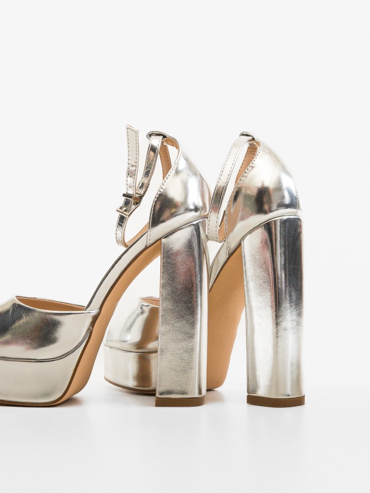 Sandale cu toc Flora Nude