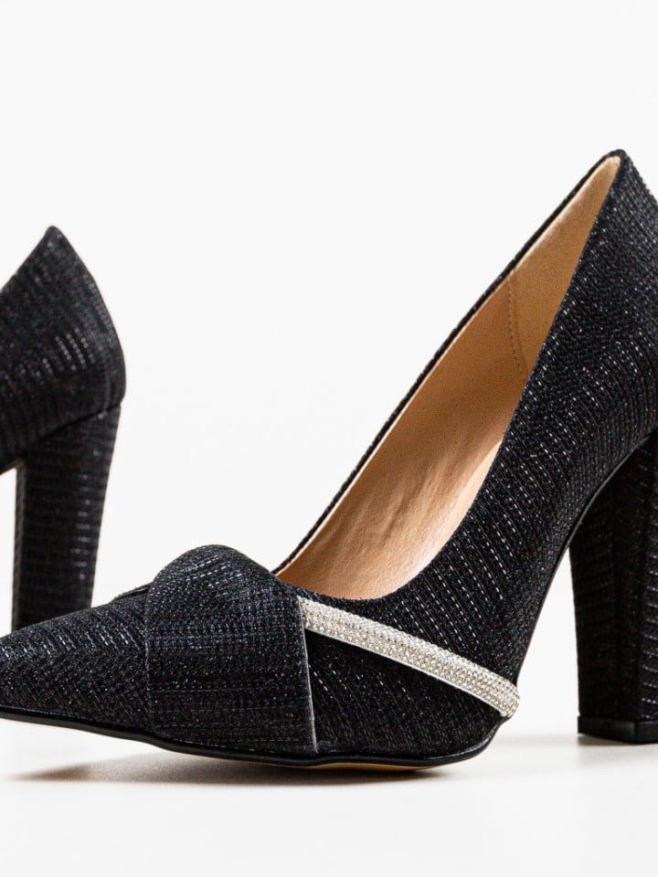 Pantofi cu toc Roka Negri 4