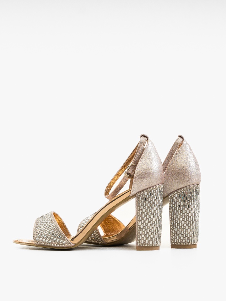 Sandale cu toc Sigma Argintii