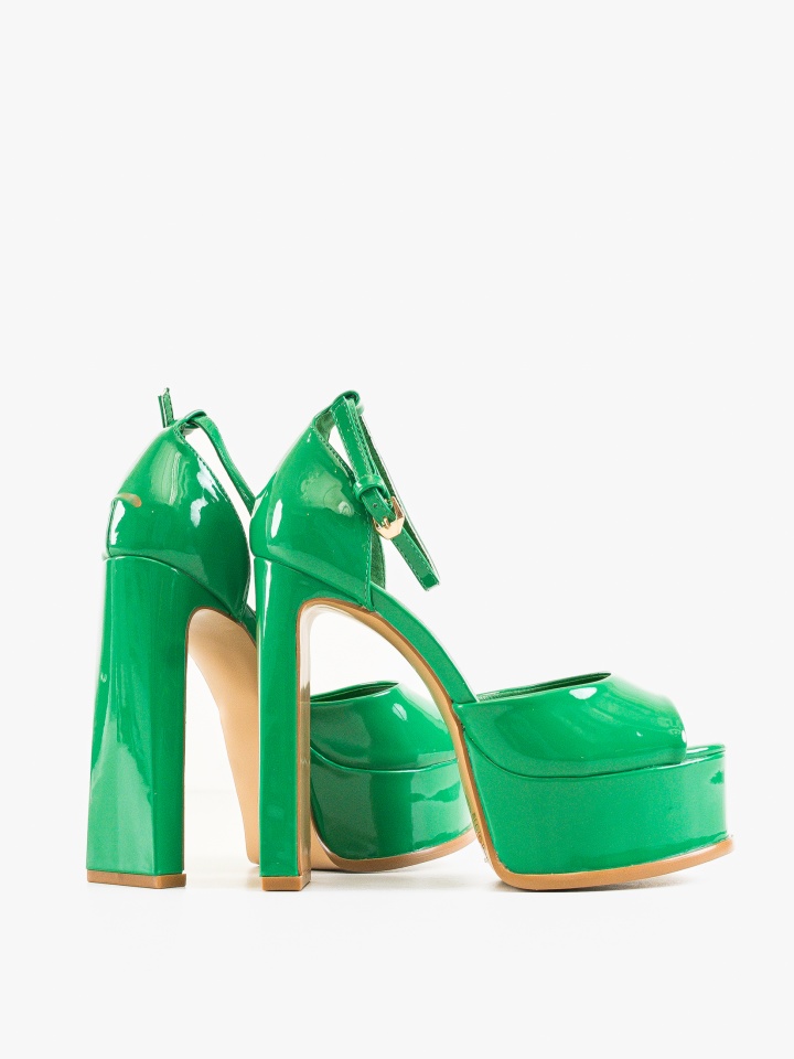 Sandale cu toc Carol Fuchsia