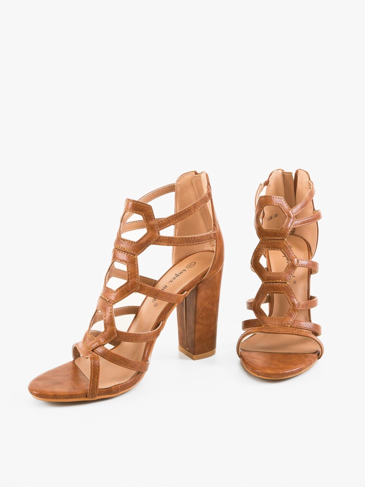 Sandale cu toc Polly Roz