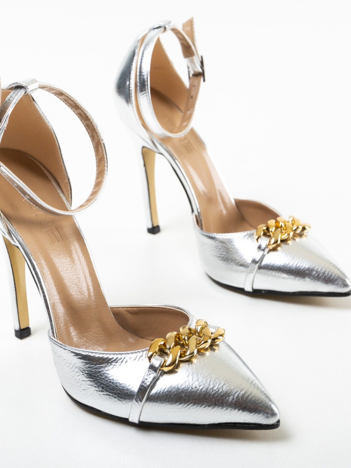 Pantofi Deler Argintii