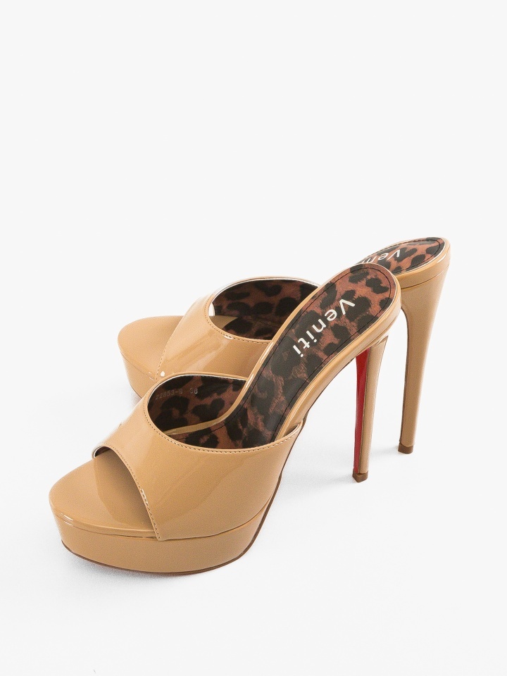 Saboti cu toc Kare Rosii