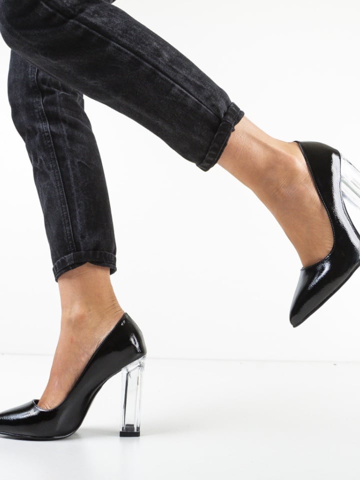 Pantofi Uflet Argintii