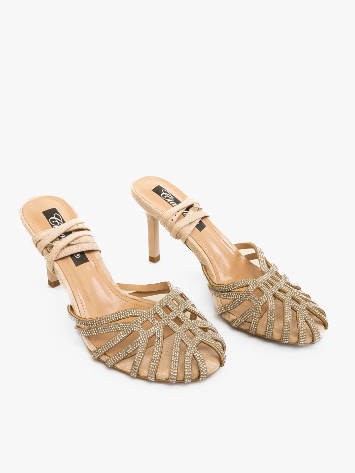 Sandale cu toc Warn Bej