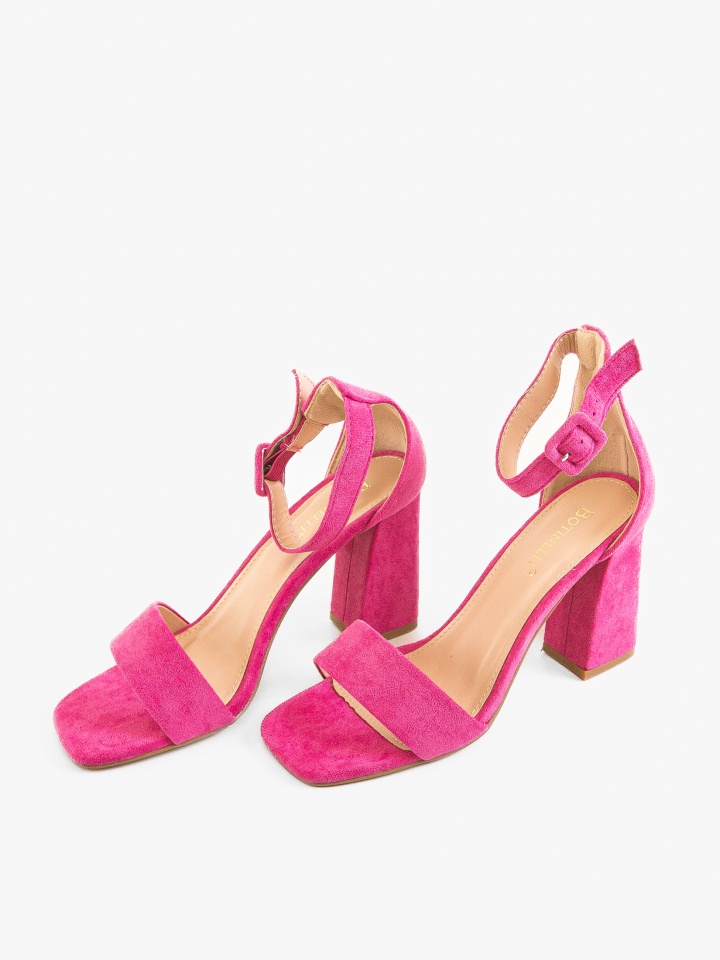 Sandale cu toc Teso Fuchsia