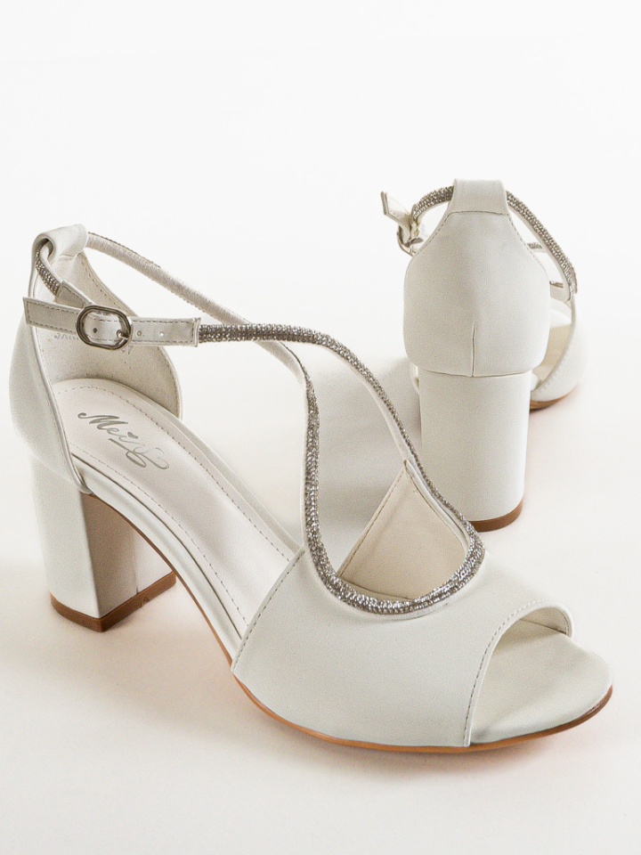 Sandale cu toc Gustav Albe