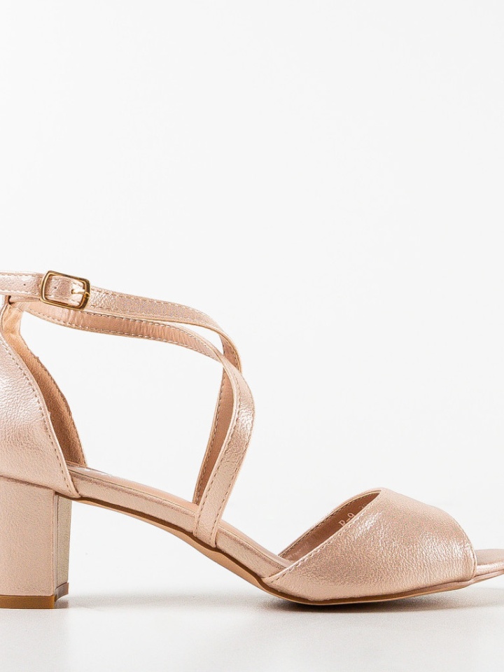 Sandale cu toc Tyka Aurii