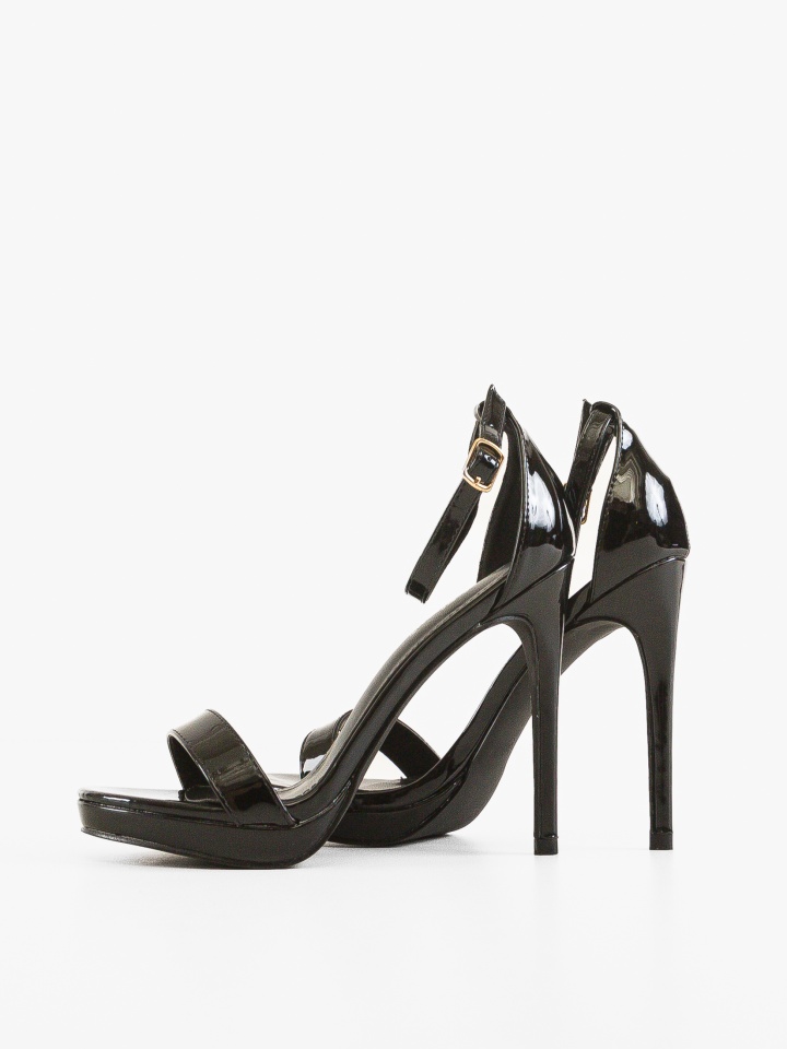 Sandale cu toc Jasmin Negre