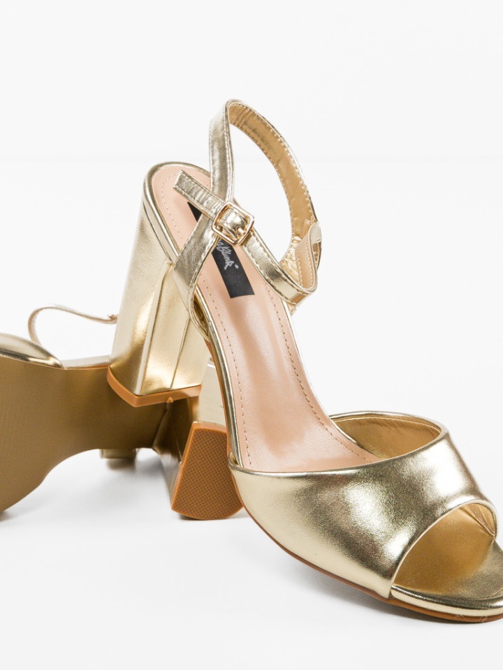 Sandale cu toc Glenna Argintii