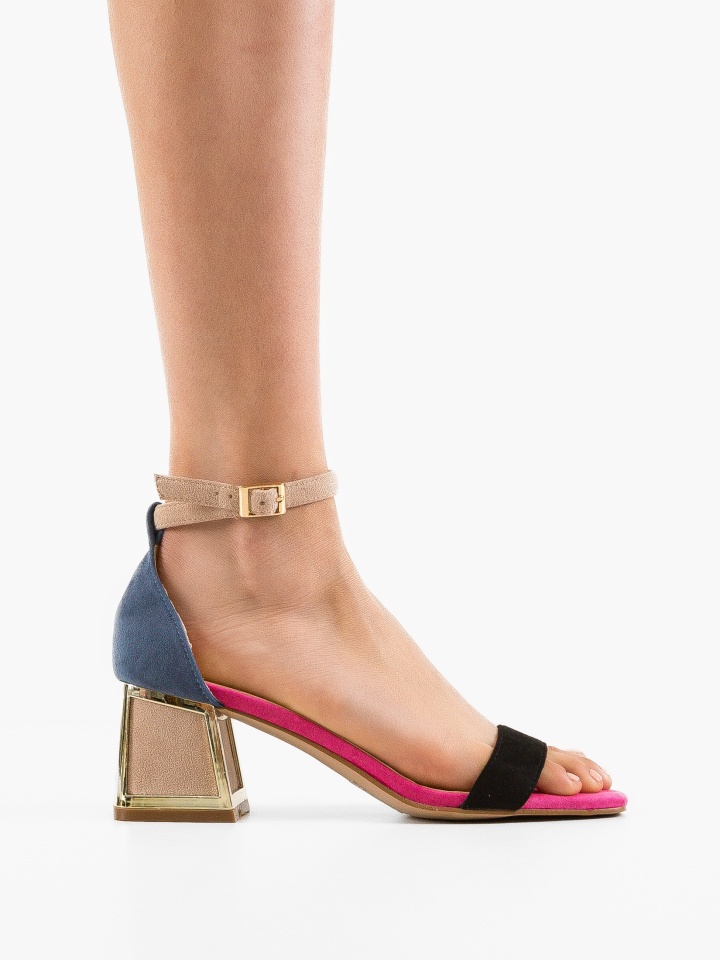 Sandale cu toc Bryan Portocalii