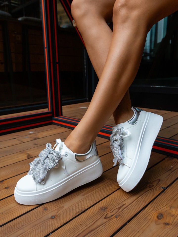 Sneakers dama Eva Argintii