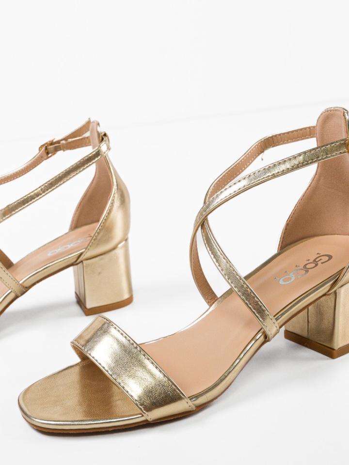 Sandale cu toc Kamaria Negre