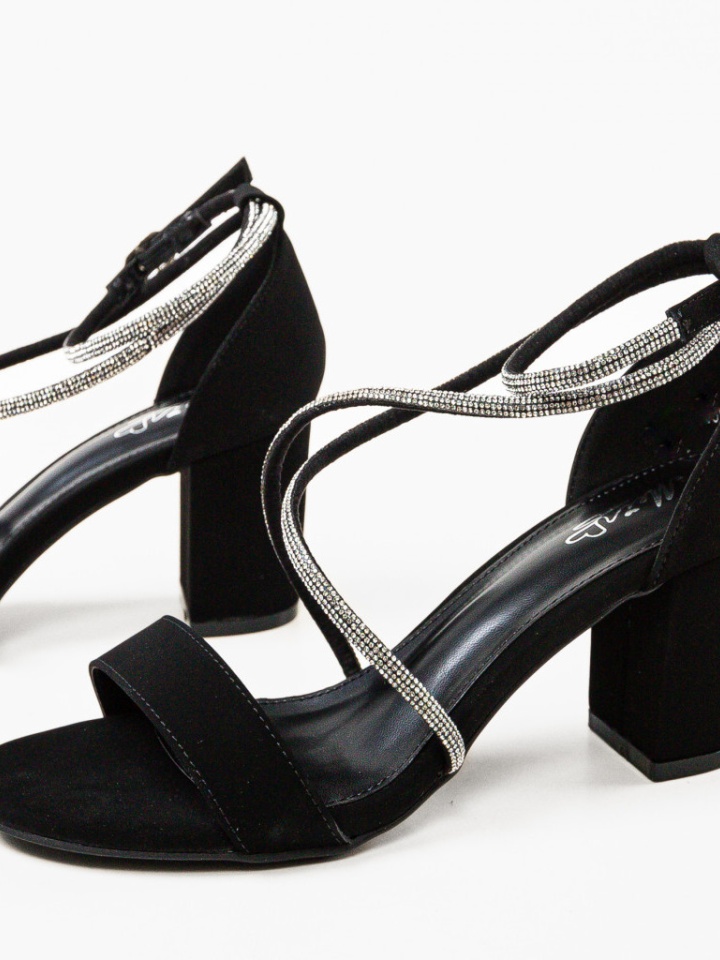 Sandale cu toc Josie Negre