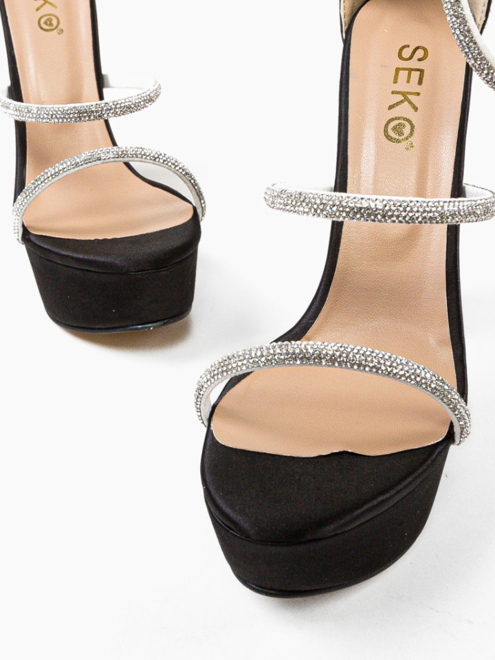 Sandale cu toc Geamelya Negri 2