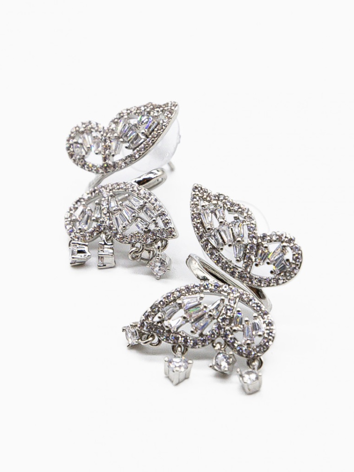 Cercei Papillon Argintii