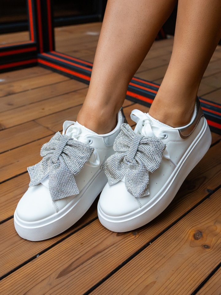 Sneakers dama Eva Argintii