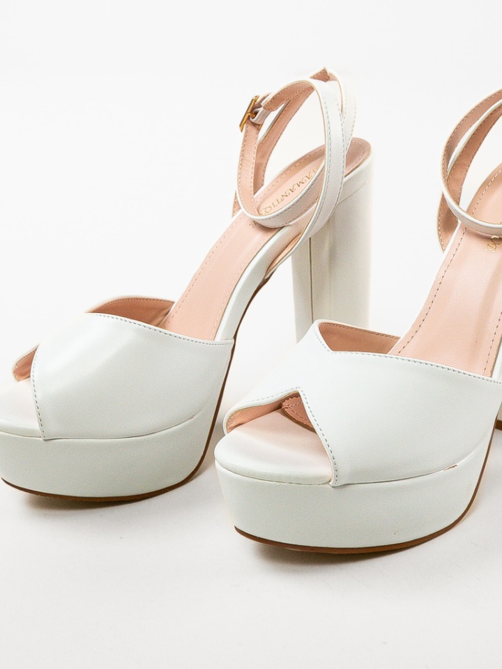 Sandale cu toc Yuuki Argintii