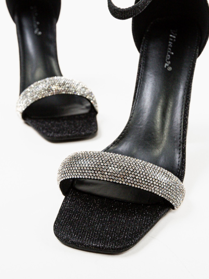 Sandale cu toc Eligia Negre