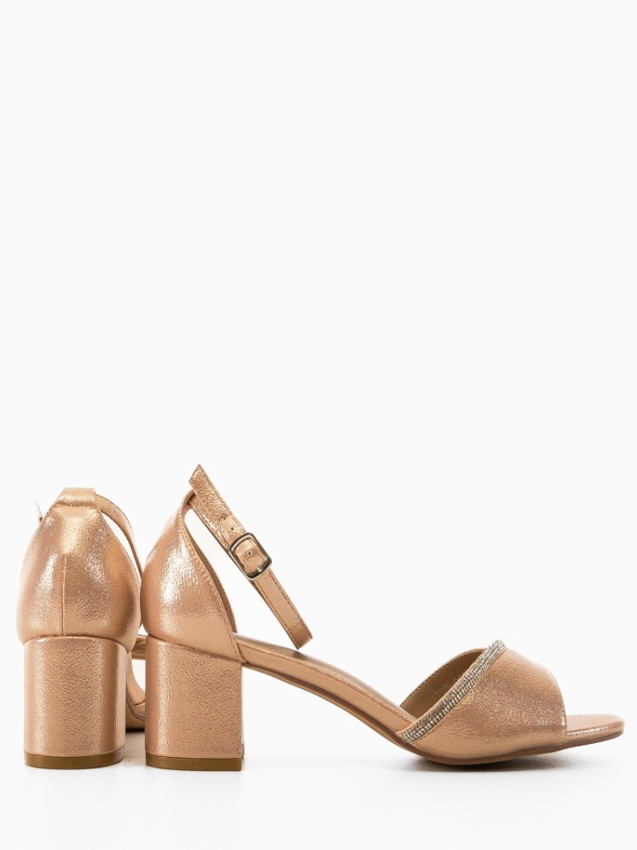 Sandale cu toc Ewan Aurii 2