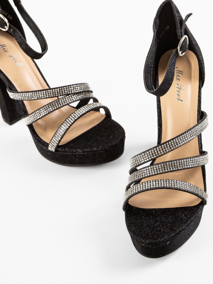 Sandale cu toc Mikol Aurii