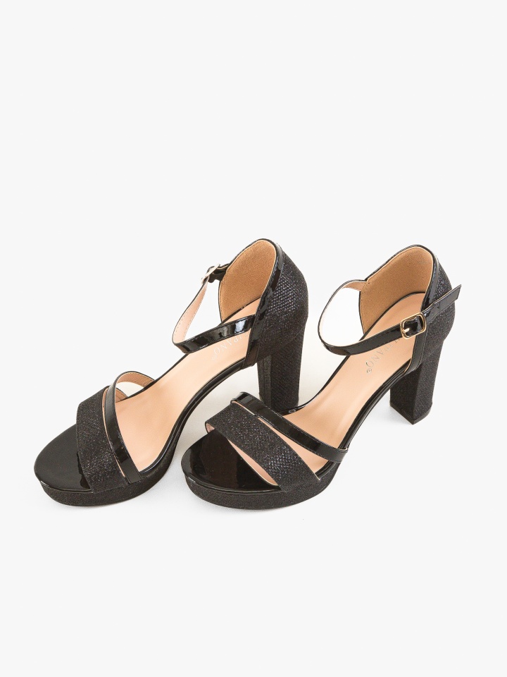 Sandale cu toc Irena Negre
