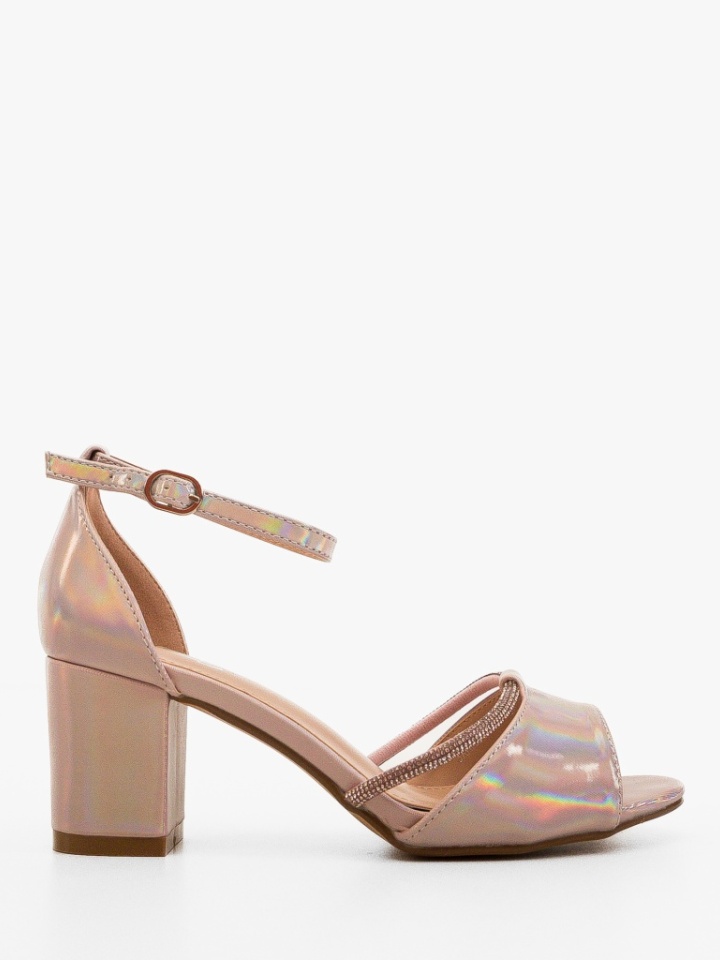 Sandale cu toc Leyre Argintii