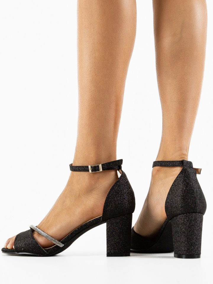 Sandale cu toc Neelam Negre