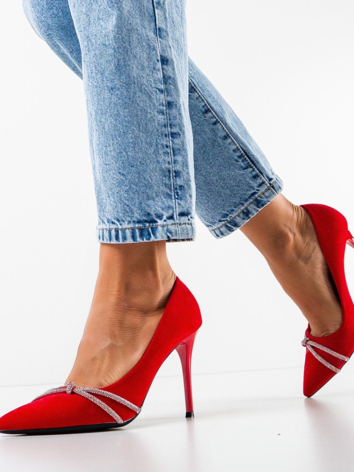 Pantofi dama Norah Rosii