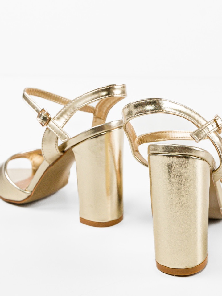 Sandale cu toc Glenna Argintii