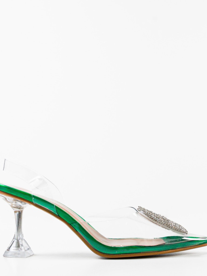 Pantofi cu toc Ramya Verzi