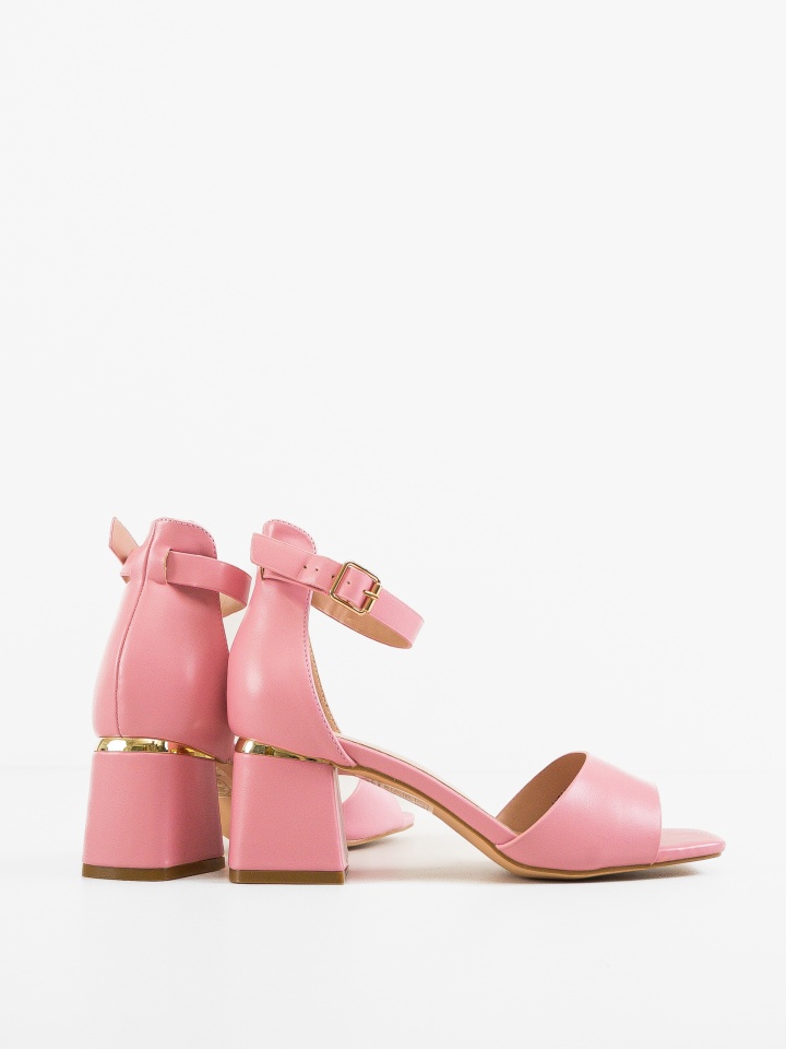 Sandale cu toc Jakub Argintii