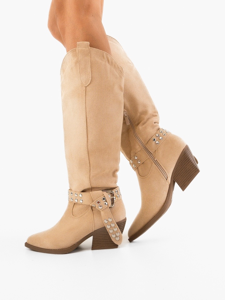 Cizme dama Caspar Khaki