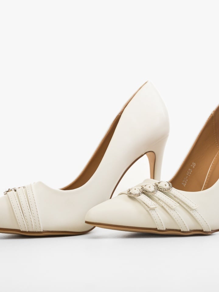 Pantofi stiletto dama Nelso Bej