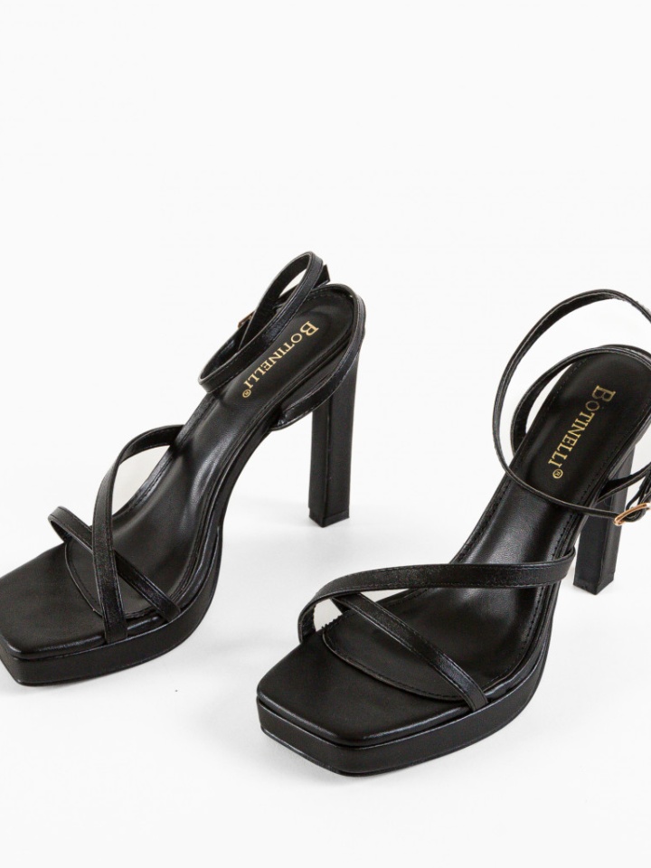 Sandale cu toc Lelesa Argintii