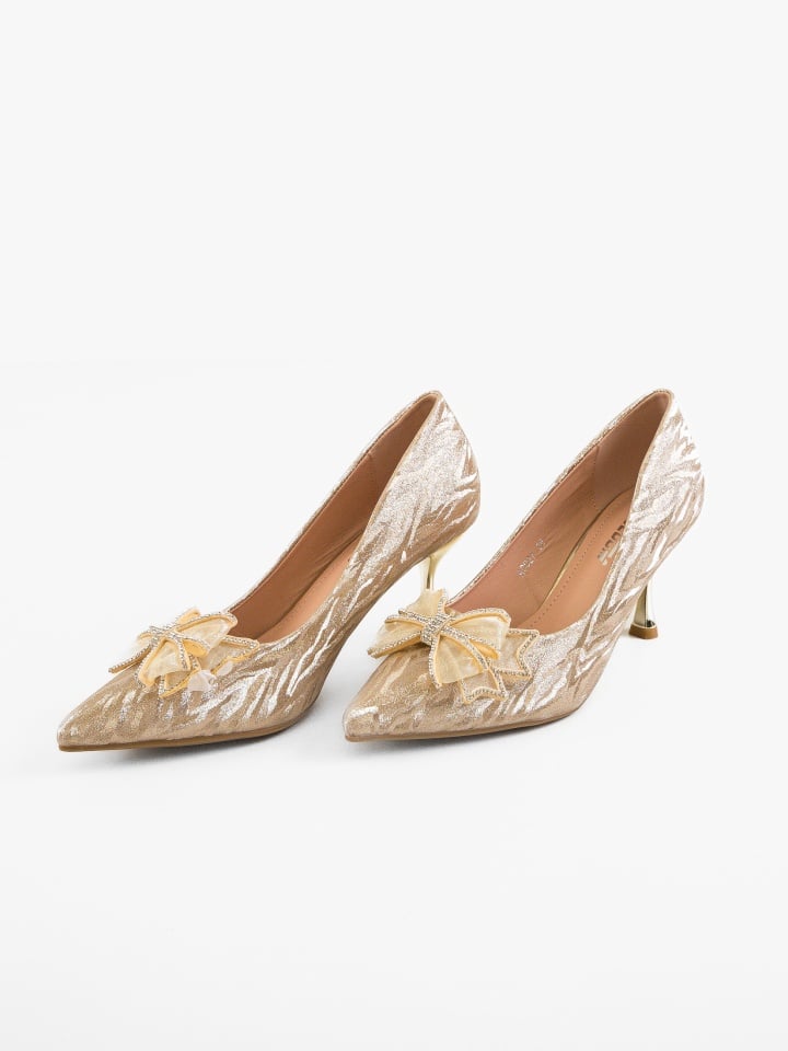 Pantofi stiletto dama Teuni Argintii